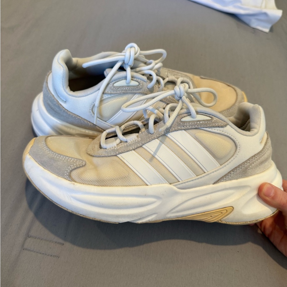 adidas Women’s Chunky Sneakers in White and Beige